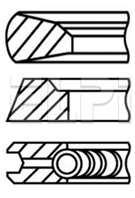 Set segmenti piston LP182 3342 STD ELPI